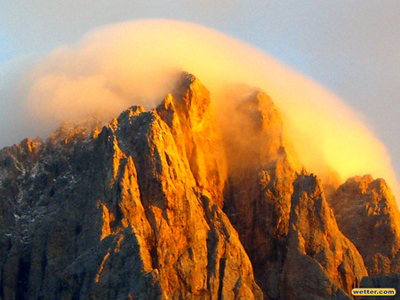 Val Gardena - clouds, sun set, south tyrol, mountain