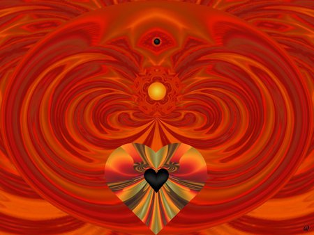 Dark Heat - eye candy, collage, 3d, fractal, abstract