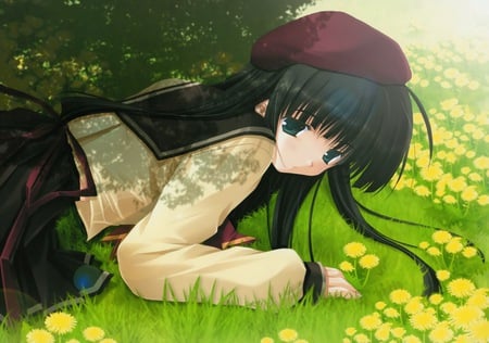 Anime School Girl - pretty, anime, anime school girl, sad, black hair, akane ikegami, cute girl, lovely