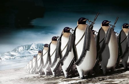 pinguins with guns