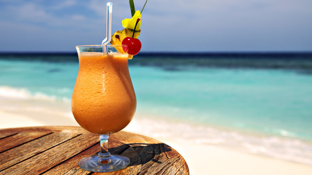 Refresh yourself! - drink, holiday, beach, macro, exotic, sea, ocean, cocktail