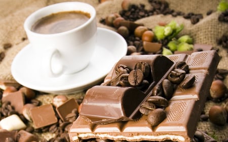 Coffee&chocolate - addictive, fresh, coffee, tea, delicious, tablets, chocolate, cup