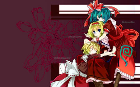 Touhou Medicine Melancholy, Alice Margatroid, Kagiyama Hina - alice, touhou, doll, game, medicine melancholy, anime, puppet, kagiyama hina