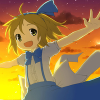 Touhou young Alice in sunset