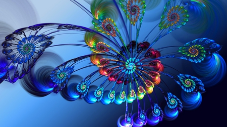 PEACOCK FEATHERS - beautiful, fractal, colors, peacock feathers