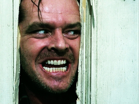 Here\'s Johnny!. - movie star, movie, here s johnny, the shining, jack nicholson, wallpaper, johnny, here s