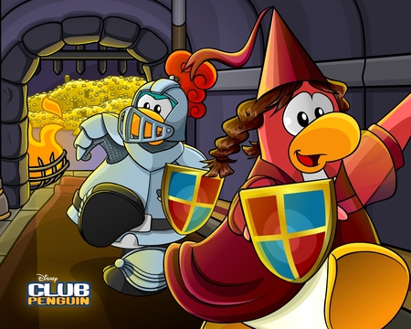 Medival Party On Club Penguin - club penguin, nature, party, penguins