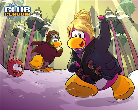 Club Penguin - penguin, forest, animals, snow