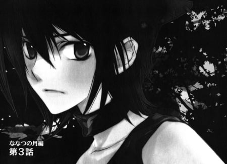 Loveless - loveless, anime, animated, sad, black eyes, black and white