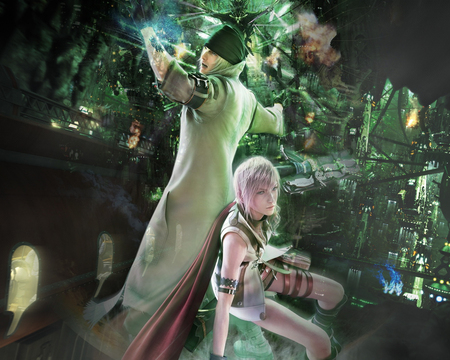 Final Fantasy XIII - female, girl, video game, final fantasy, fighters, fantasy, hd, final fantasy xiii, adventure, lighting, action