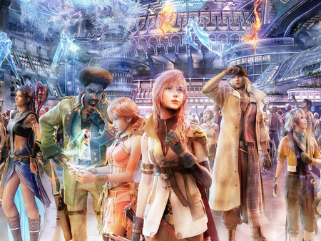 Final Fantasy XIII - female, girl, video game, final fantasy, fighters, fantasy, hd, final fantasy xiii, adventure, lighting, action