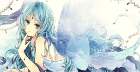 Anime Fairy - anime, fairy, girl, blue