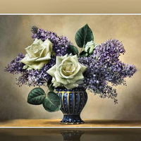 White Roses and Lilacs 1