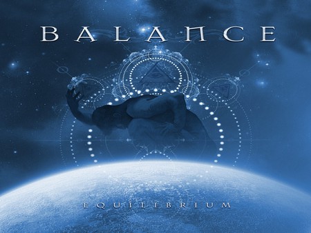 BALANCE - male, space, balance, blue, stars, sky