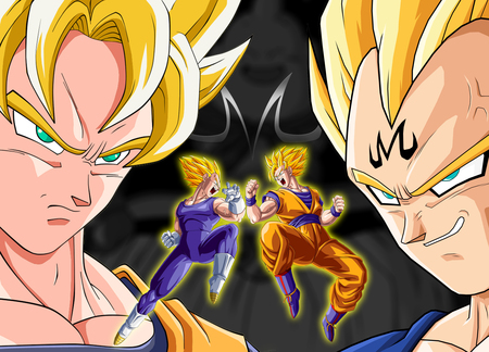 Goku Vs Vegeta Dragonball Anime Background Wallpapers On