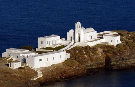 Beautiful Island - white, restfull, nature, ocean, building, blue, beautiful, peacful