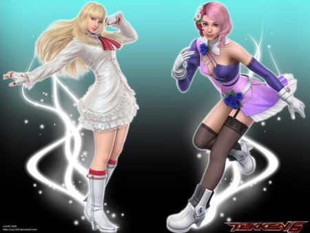 tekken girls - pink hair, girls, tekken, video games