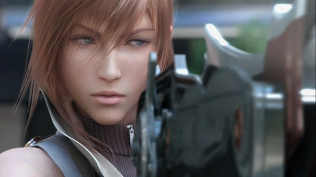 Lightning Farron - claire farron, female, weapons, final fantasy, final fantasy xiii, lightning, pink hair, blue eyes, final fantasy 13, ffxiii, girl, lightning farron, dissidia, final fantasy series, cg, video games, ff13