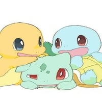 Cute Charmander, Bulbasaur and Squirtle