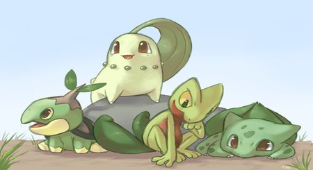 Grass Poekemon Starters - pokemon, grass, starters, bulbasaur