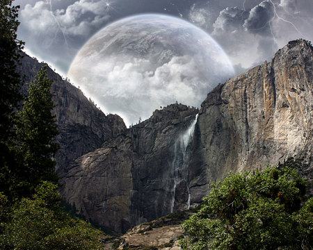 Small falls - mountains, nature, sky, falls