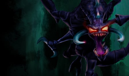 Cho'Gath - The Terror of the Void - league of legends, green terror, green terror splash, the terror of the void, cg, terror, cho gath, splash, adventure, video game, cho gath - the terror of the void