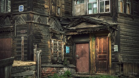 Old But Never Forgotten - house, doors, run down, vintage, disrepair, windows, old, home