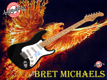 Poison Bret Michaels Autographed Signed Guitar Free Music Wallpaper - bret michaels autographs, bret michaels, poison, autographed guitar