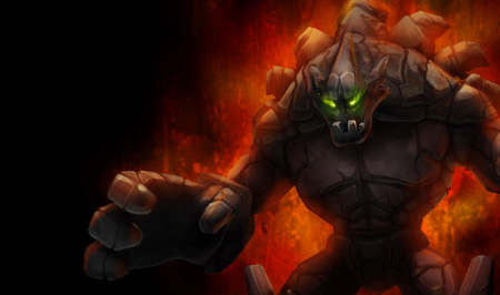 Malphite Splash - malphite splash, league of legends, cg, monster, fire, malphite - the shard of the monolith, the shard of the monolith, splash, malphite, adventure, video game, demon