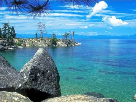 The Haven - clouds, oceans, beach, rocks, peace, sky