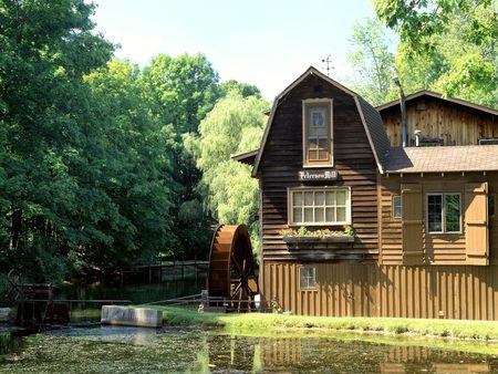 Peterson-Mill - watermill, forest, peterson mill, water, mill, michigan, house, saugatuck