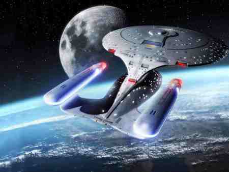 Eenterprise in orbit - eenterprise in orbit, star trek, enterprise