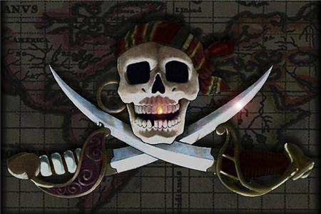 Jolly Roger - skull, pirate, swords