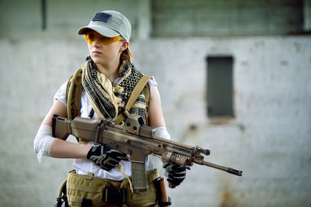 strikeball - girl, strikeball, photo, gun