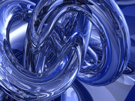 Icy Swirls - ice, abstract, blue, 3d, bryce