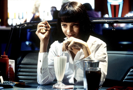 Pulp Fiction-Milkshake - woman, actress, movie, uma thurman