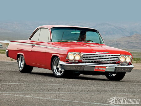 1962 chevy impala red