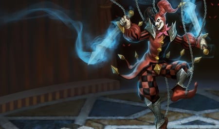 Shaco - The Demon Jester - jester, joker, video game, cg, shaco - the demon jester, jester splash, league of legends, the demon jester, splash, shaco