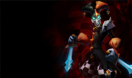 Shaco - The Demon Jester - shaco - the demon jester, jester, league of legends, joker, jester splash, shaco, cg, splash, video game, the demon jester