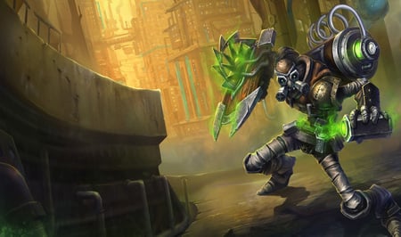 Singed - The Mad Chemist - league of legends, singed, cg, chemicalman splash, chemicalman, singed - the mad chemist, the mad chemist, splash, adventure, video game