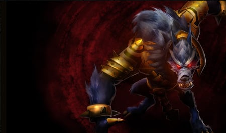 Warwick - The Blood Hunter - wolfman splash, league of legends, wolf, warwick- tundra hunter, tundra hunter, cg, fantasy, hd, warwick, the blood hunter, splash, warwick - the blood hunter, adventure, video game, wolfman