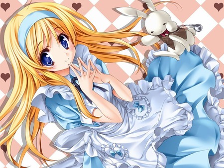 ALICE IN WONDERLAND,ANIME? - alice, wonderland, blue, anime, dress