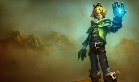 Ezreal - The Prodigal Explorer - ezreal - the prodigal explorer, the prodigal explorer, video game, fighter, fantasy, cg, hd, league of legends, boy, ezreal splash, splash, ezreal