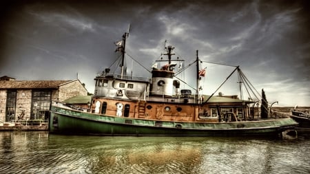 Boat - clouds, boats, water, nature, rivers, beautiful, sky