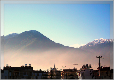 Misty Morning Mountain - morning, mountain, babadag, turkey, misty