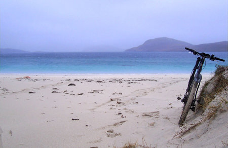 Beach Bike - bike, beach, sea, travel, sand, adventure