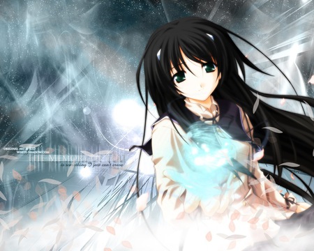 My Illusion - anime, animated, anime girl, female, sad, illusion, black hair, school girl