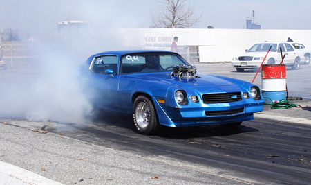 You know you are going to slow down in 2 seconds - drag strip, car, people, other