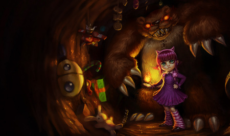 Annie - The Dark Child - pretty, league of legends, annie splash, child, annie - the dark child, the dark child, hd, splash, video game, innocent, girl, lovely, cg, fantasy, annie, cute, little