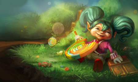 Poppy Lollypop - poppy, league of legends, girl, lollypop, child, cg, fantasy, the iron ambassador, hd, cute, poppy - the iron ambassador, little, splash, poppy splash, video game